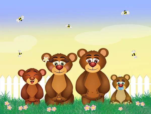 Family of bears — Stock Photo, Image