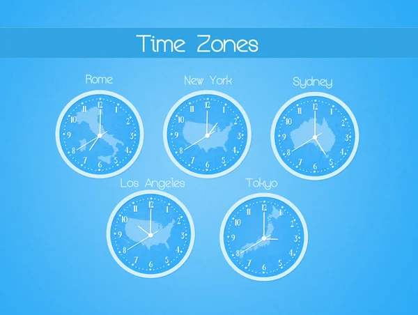 Illustratie van tijdzones — Stockfoto
