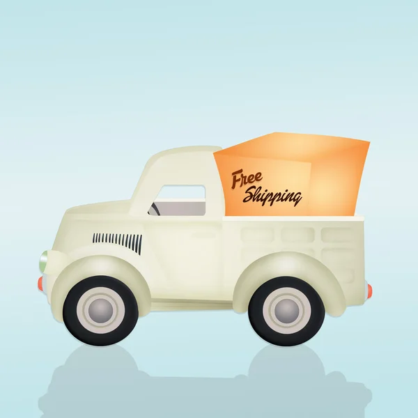 Free shipping truck — Stock Photo, Image