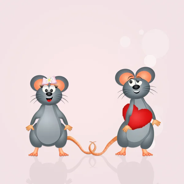 Мишами в любові — стокове фото