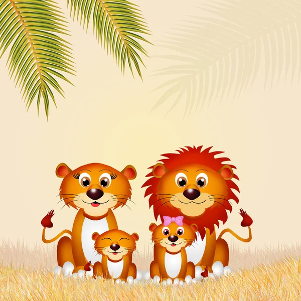 223 ilustraciones de stock de Familia leones | Depositphotos