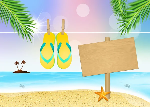 Flip flops in summer — Stock Photo, Image