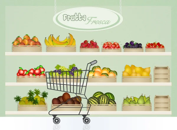 Fresh fruit shop — Stock Photo, Image