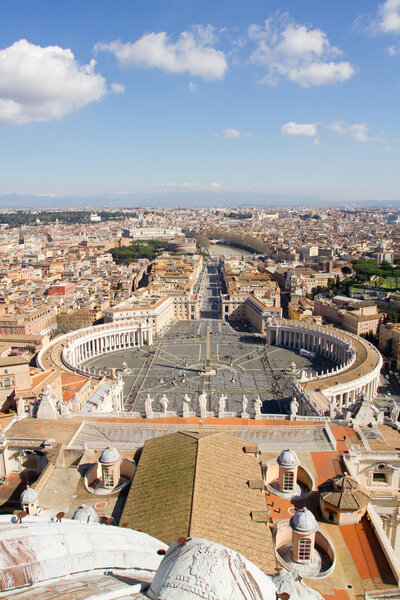 View of St. Peter's Square, Rome, Italy