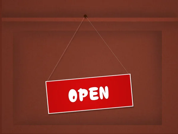 Open sign on door — Stock Photo, Image