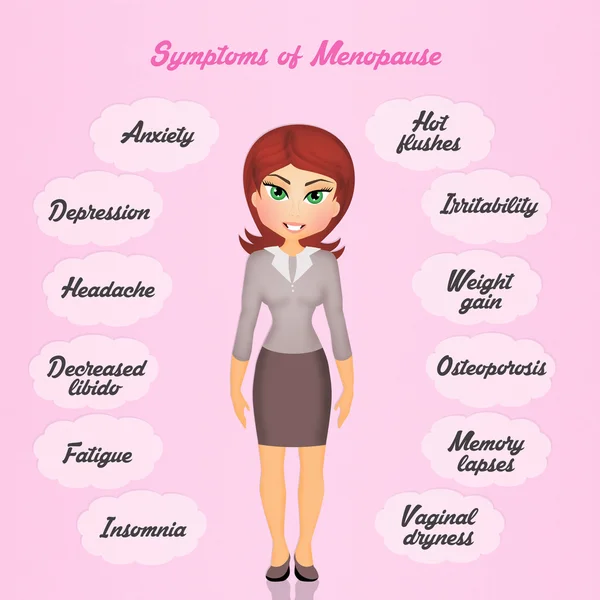 Симптоми менопаузи — стокове фото