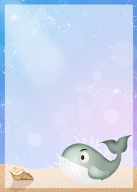 çerçeve ile balina