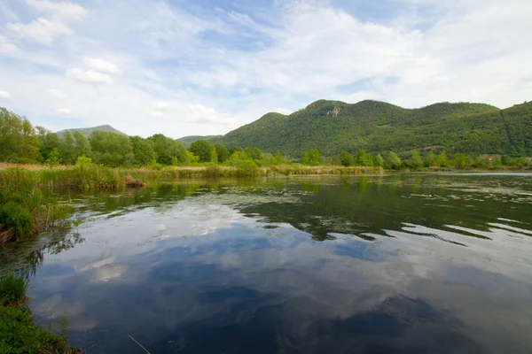 Teichlandschaft — Stockfoto