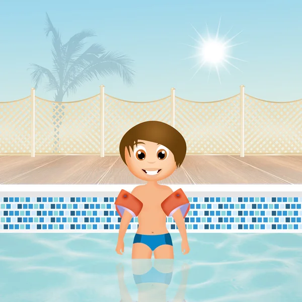 Child in the pool — Stock Photo, Image