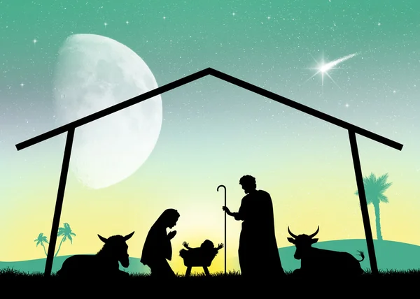 Christmas Nativity scene — Stock Photo, Image