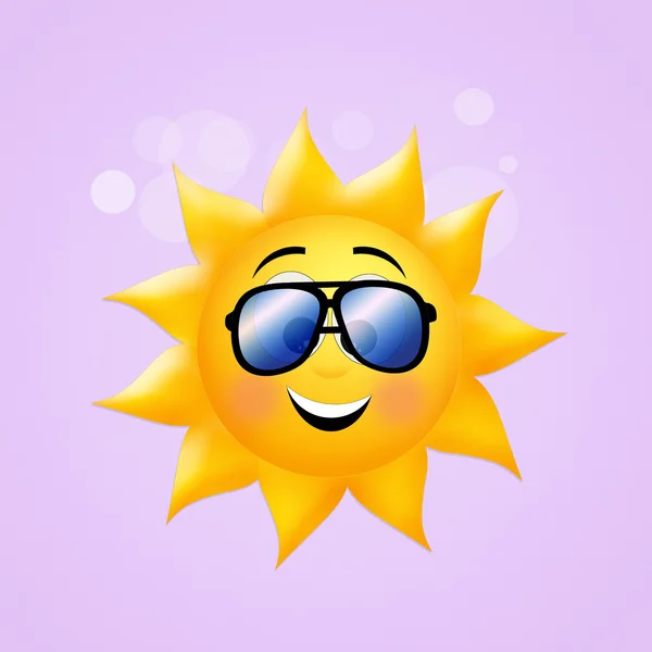 Sun with sunglasses — Stock Photo, Image