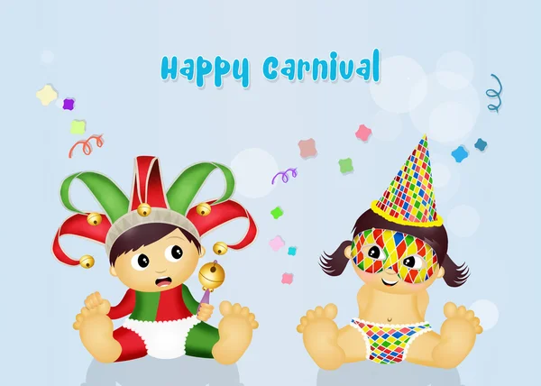 Cartolina per Carnevale — Foto Stock