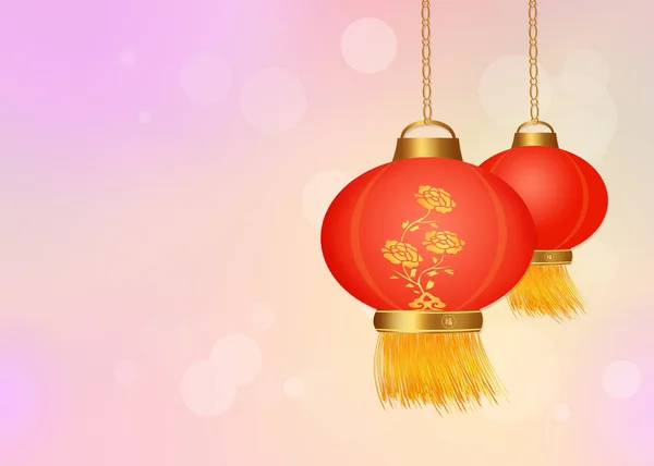 Illustration of Chinese lanterns — Stock Photo, Image