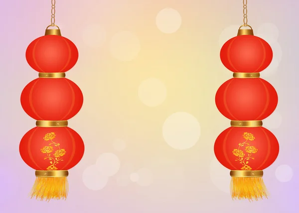 Illustration of Chinese lanterns — Stock Photo, Image