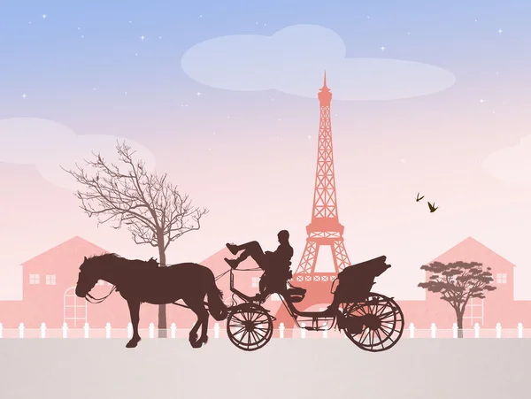 Carriage ride in Paris — Stock Photo, Image