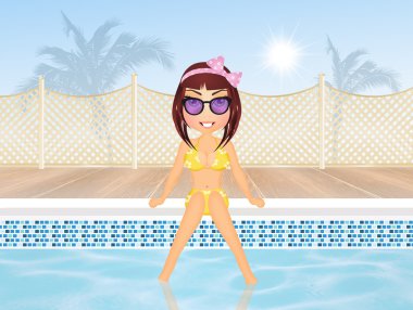 Kız Açık Yüzme Havuzu