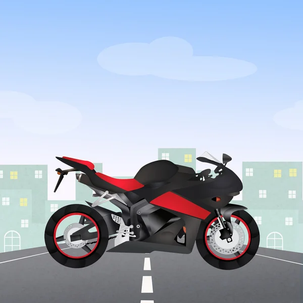 Illustration of motorcycle — Stock Photo, Image