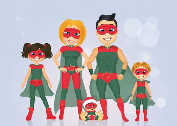 Familia de superhéroes —  Fotos de Stock