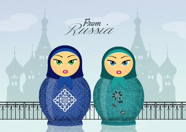 Matrioska muñecas de Rusia — Foto de Stock