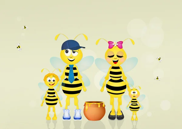 Familia de abejas — Foto de Stock