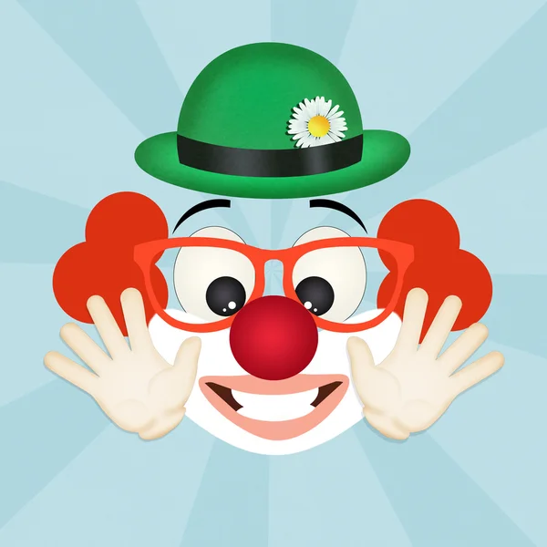 Illustratie van grappige clown — Stockfoto