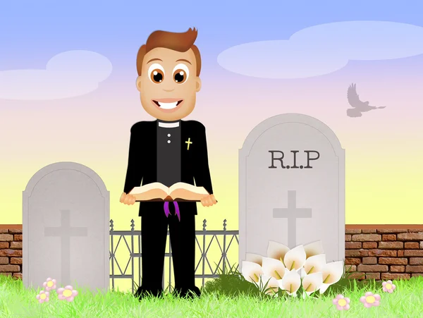 Eulogy in the cemetery — Stock Photo, Image