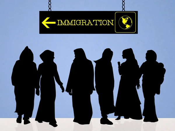 Ilustrace přistěhovalectví — Stock fotografie