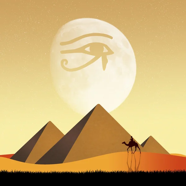 Pyramids and Horus eye — Stock Photo, Image