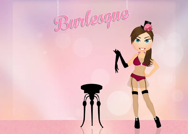 Lady Burlesque show — Stockfoto