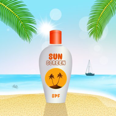 Sahilde güneş koruması