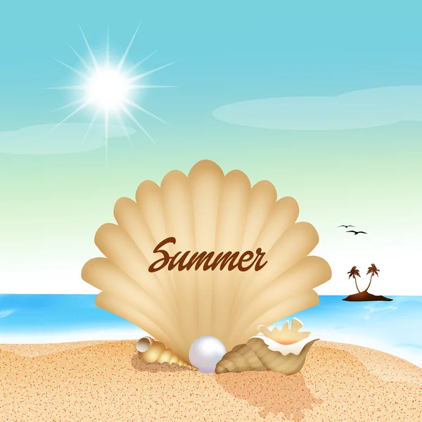 Illustration of summer card — Stock Photo, Image