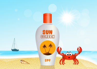 Güneş Losyonu ile Yengeç