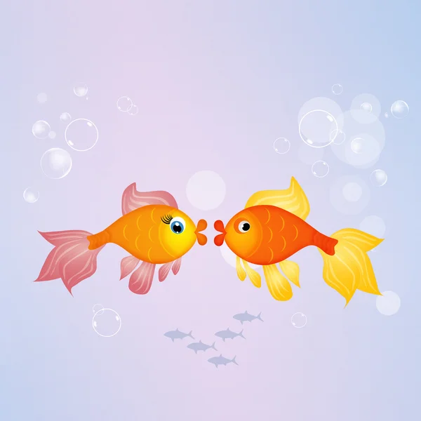 Red fishes in the ocean — Stock Photo, Image