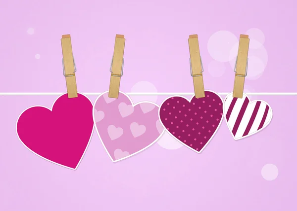Harten voor Valentijnsdag — Stockfoto
