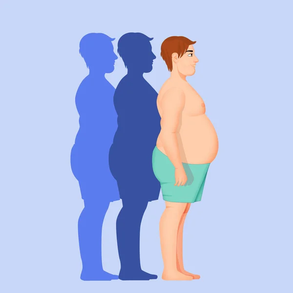 Illustration Fat Man — Stock Photo, Image