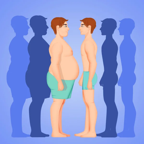 Illustration Man Obesity Problems Diet — Stock Photo, Image