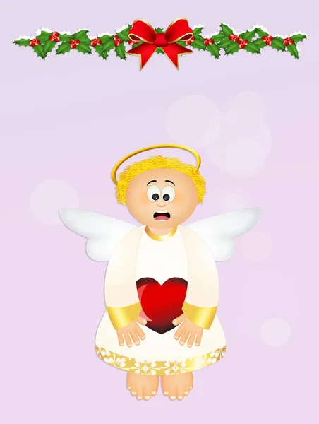 Cute Angel Heart — Stock Photo, Image