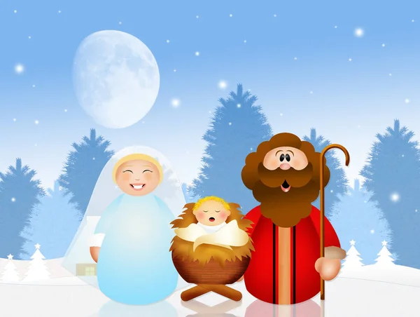 Jesus Josef Und Maria Bethlehem — Stockfoto
