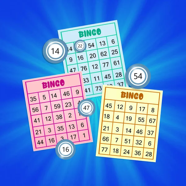 Illustration Bingo Postcards — Stock Photo, Image