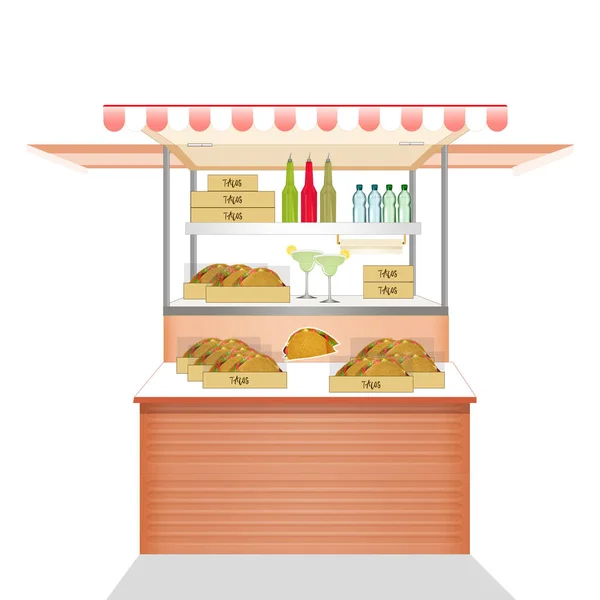 Ilustrace Tacos Kiosku — Stock fotografie