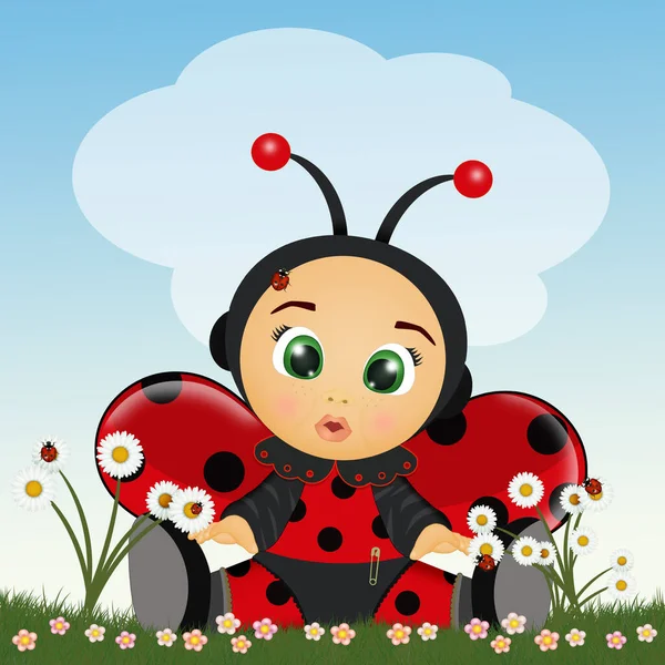 Baby Ladybug Costume — стоковое фото