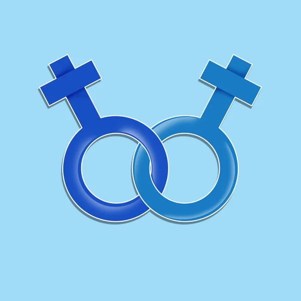 Illustration Manliga Gay Symboler Ikon — Stockfoto