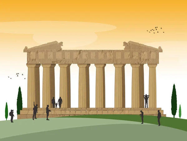 Illustrationer Akropolis Aten — Stockfoto