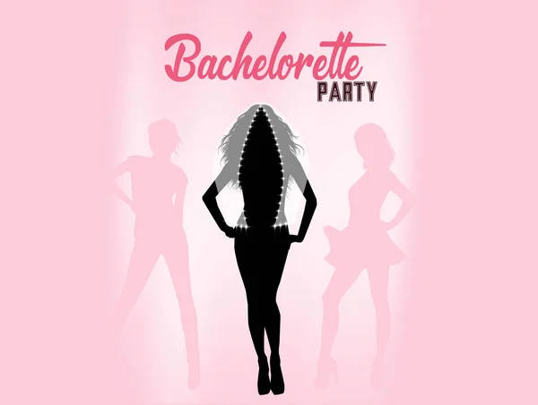 Illustration Bachelorette Party Women Getting Married — Stock Photo, Image