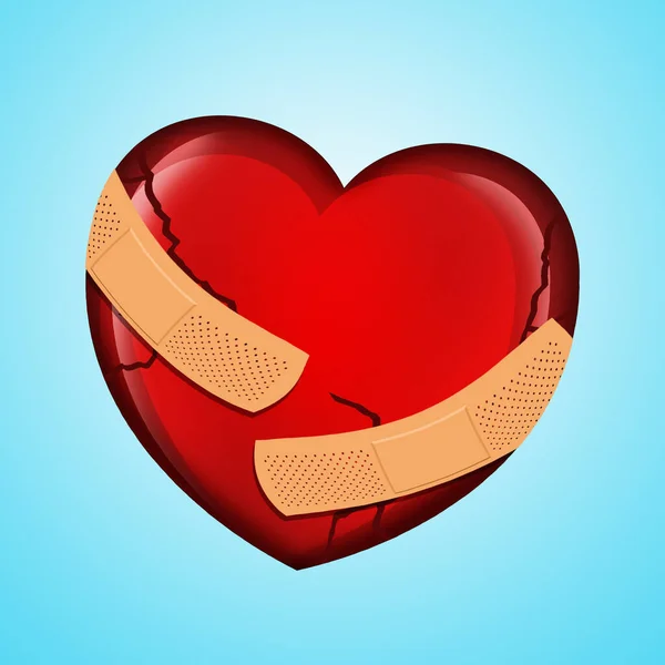 Illustrazione Cuore Spezzato — Foto Stock