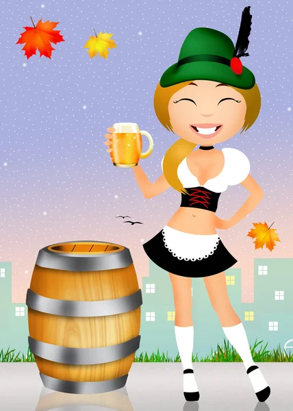 Oktoberfest bier — Stockfoto