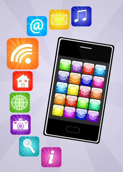 Smartphone applikationer — Stockfoto