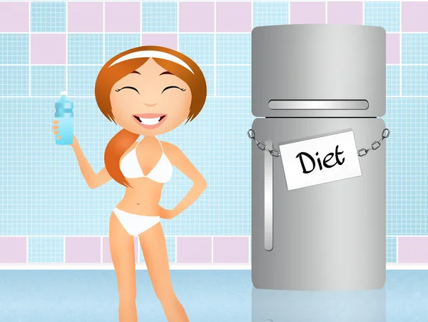 Girl on diet — Stock Photo, Image