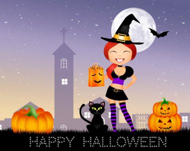 Cadılar Bayramı kartpostalı