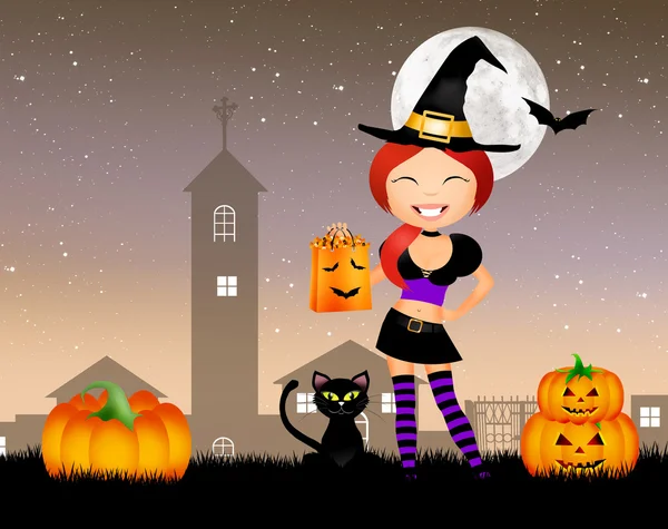 Bruxa do Halloween — Fotografia de Stock